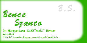 bence szanto business card